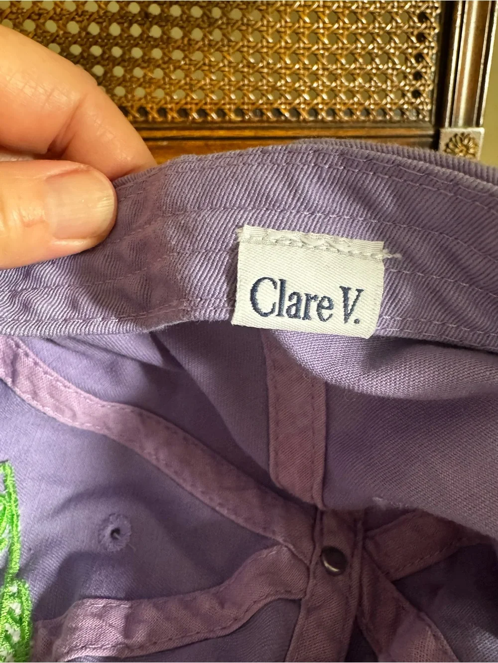 Clare V Lilac Les Sardines hat